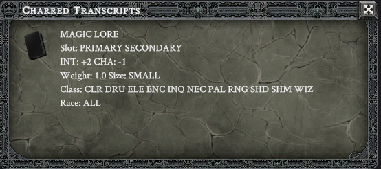 CHARRED TRANSCRIPTS item card